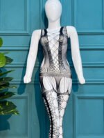 Midnight Web Full-Body Lingerie Bodysuit - Image 5