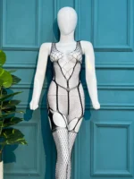 Sensual Noir Fishnet Bodystocking - Image 6