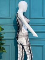 Midnight Web Full-Body Lingerie Bodysuit - Image 6
