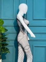 Ethereal Noir Floral Mesh Bodystocking - Image 6