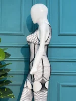 Sensual Noir Fishnet Bodystocking - Image 3