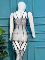 Elegance Floral Lace Bodystocking with Cut-Out Accents - Image 2