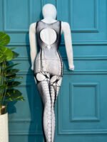 Midnight Aura Mesh Cut-Out Bodystocking - Image 4