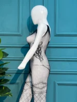 Ethereal Noir Floral Mesh Bodystocking - Image 2
