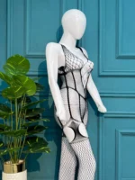 Sensual Noir Fishnet Bodystocking - Image 4