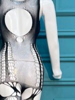Midnight Aura Mesh Cut-Out Bodystocking - Image 5