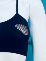 Seamless Mesh-Panel Sports Bralette - Image 2