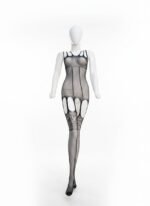 Elegance Floral Lace Bodystocking with Cut-Out Accents