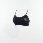 Seamless Mesh-Panel Sports Bralette